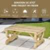 Outsunny Sitzbank natur Holz B/H/L: ca. 50x40x98 cm – Bild 3