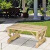 Outsunny Sitzbank natur Holz B/H/L: ca. 50x40x98 cm – Bild 5