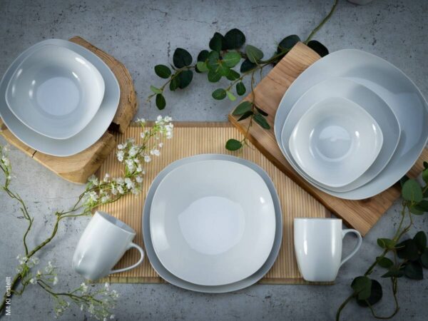 CreaTable Kombiservice Square weiß Porzellan 20 tlg. CreaTable Kombiservice Square weiß Porzellan 20 tlg. – Bild 2