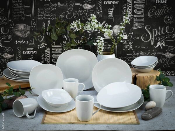CreaTable Kombiservice Square weiß Porzellan 20 tlg. CreaTable Kombiservice Square weiß Porzellan 20 tlg. – Bild 3