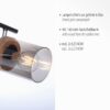Just Light Spot Pasqual schwarz Rauch Metall Glas B/H/L: ca. 24x30x64 cm E27 2 Brennstellen – Bild 4