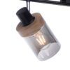 Just Light Spot Pasqual schwarz Rauch Metall Glas B/H/L: ca. 24x30x64 cm E27 2 Brennstellen – Bild 5