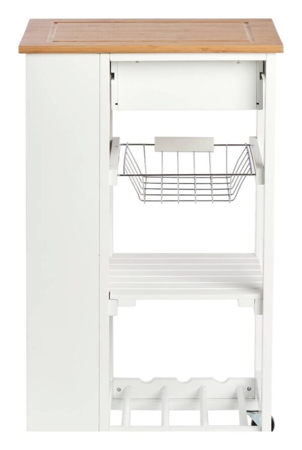 Zeller Küchenrollwagen weiß MDF B/H/L: ca. 50x86,5x37 cm – Bild 3