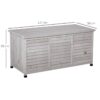 Outsunny Gartentruhe mit Stauraum grau Holz B/H/L: ca. 56x60x127 cm Outsunny Gartentruhe mit Stauraum grau Holz B/H/L: ca. 56x60x127 cm – Bild 2