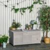 Outsunny Gartentruhe mit Stauraum grau Holz B/H/L: ca. 56x60x127 cm Outsunny Gartentruhe mit Stauraum grau Holz B/H/L: ca. 56x60x127 cm – Bild 5