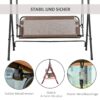Outsunny Hollywoodschaukel braun Metall B/H/L: ca. 110x155x172 cm – Bild 2