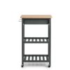 Zeller Küchenrollwagen grau MDF B/H/L: ca. 40x93x58 cm – Bild 2