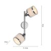 Just Light Spot Accor Chrom weiß Kunststoff B/H/L: ca. 29x22x47 cm E14 2 Brennstellen – Bild 3