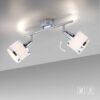 Just Light Spot Accor Chrom weiß Kunststoff B/H/L: ca. 29x22x47 cm E14 2 Brennstellen – Bild 4
