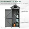 Outsunny Gartenhaus grau B/H/L: ca. 54x179x77 cm Outsunny Gartenhaus grau B/H/L: ca. 54x179x77 cm – Bild 5