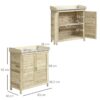 Outsunny Gartenschrank natur Holz B/H/T: ca. 83x92x40 cm – Bild 2