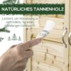 Outsunny Gartenschrank natur Holz B/H/T: ca. 83x92x40 cm – Bild 5
