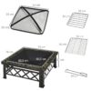 Outsunny Feuerschale schwarz Schiefer B/H/T: ca. 76x47x76 cm – Bild 3