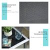 Outsunny Gartenliege-Set mit Tisch schwarz Metall B/H/T: ca. 59x66x169 cm – Bild 2