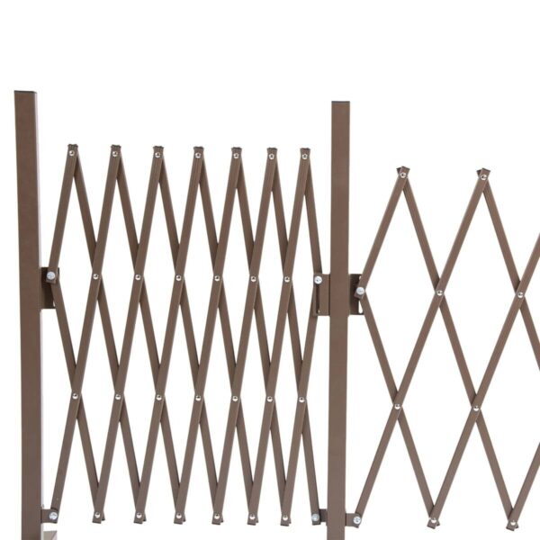 Outsunny Scherengitter dunkelbraun Aluminium B/H/L: ca. 31x103,5x405 cm – Bild 2