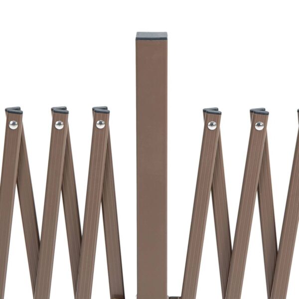 Outsunny Scherengitter dunkelbraun Aluminium B/H/L: ca. 31x103,5x405 cm – Bild 4
