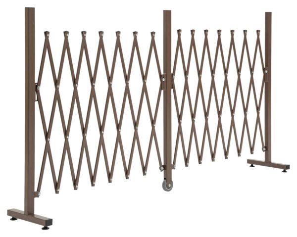 Outsunny Scherengitter dunkelbraun Aluminium B/H/L: ca. 31x103,5x405 cm – Bild 5