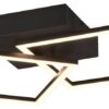 Reality LED-Deckenleuchte Trail schwarz Metall B/H/T: ca. 45x40x7 cm – Bild 2