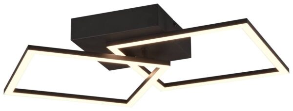 Reality LED-Deckenleuchte Trail schwarz Metall B/H/T: ca. 45x40x7 cm – Bild 2