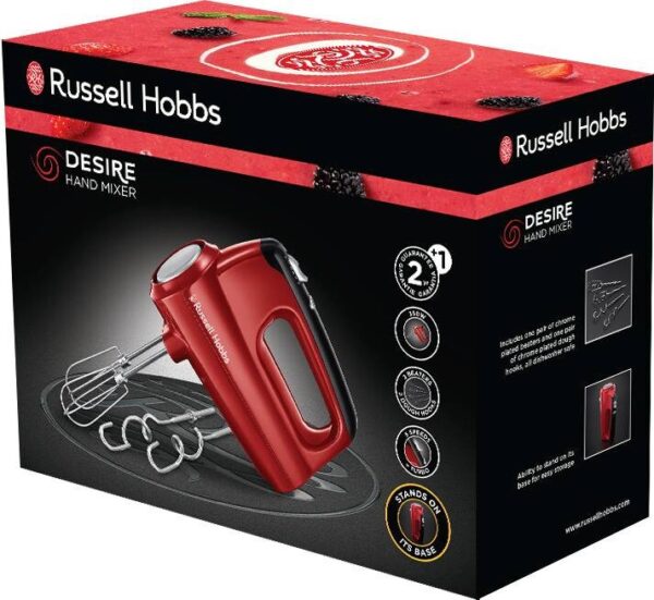 Russell Hobbs Handmixer 24670-56 rot schwarz Kunststoff B/H/L: ca. 8,5x15,9x19,6 cm – Bild 2