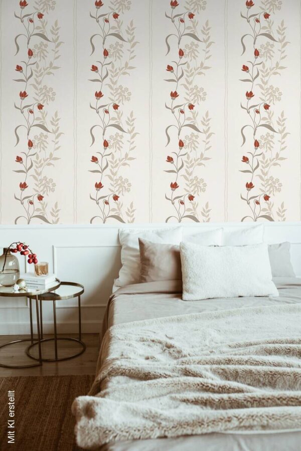 Livingwalls Vliestapete Best of Vlies Floral creme B/L: ca. 53x1005 cm – Bild 5