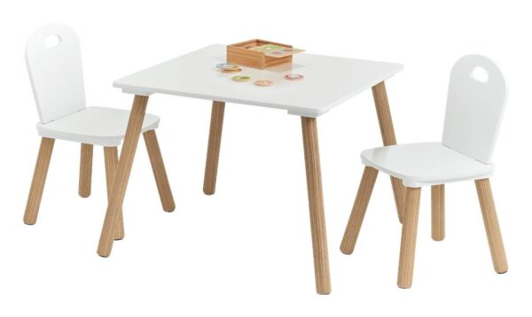 Zeller Kindertisch mit 2 Stühlen Scandi weiß Kiefer Zeller Kindertisch mit 2 Stühlen Scandi weiß Kiefer – Bild 2