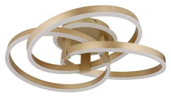 GLOBO Deckenleuchte gold Acryl Aluminium Metall B/H/T: ca. 57,5x20x60 cm 1 Brennstellen – Bild 4