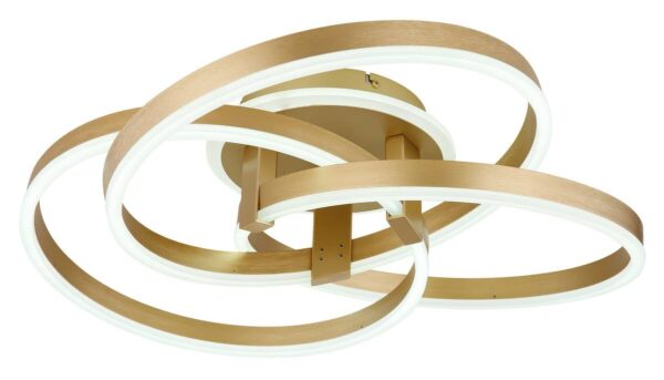 GLOBO Deckenleuchte gold Acryl Aluminium Metall B/H/T: ca. 57,5x20x60 cm 1 Brennstellen – Bild 5