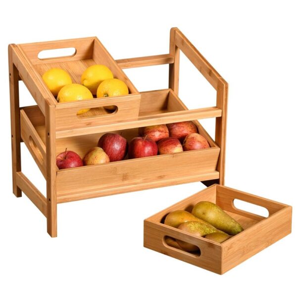 Kesper Küchen-/Aufbewahrungsregal natur Bambus B/H/L: ca. 34,5x39,5x26 cm – Bild 2