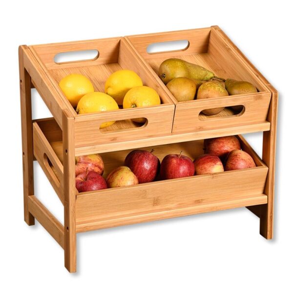 Kesper Küchen-/Aufbewahrungsregal natur Bambus B/H/L: ca. 34,5x39,5x26 cm – Bild 3