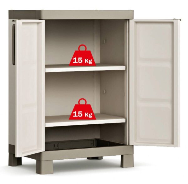 Keter Kunststoffschrank Excellence beige Kunststoff B/H/T: ca. 65x97x45 cm – Bild 2