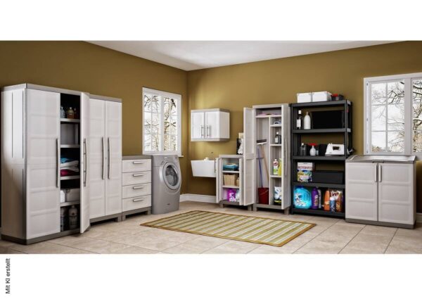 Keter Kunststoffschrank Excellence beige Kunststoff B/H/T: ca. 65x97x45 cm – Bild 3