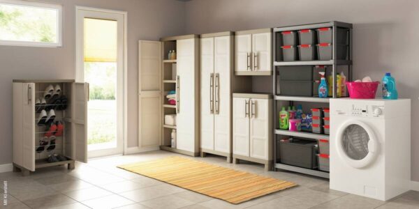 Keter Kunststoffschrank Excellence beige Kunststoff B/H/T: ca. 65x97x45 cm – Bild 4