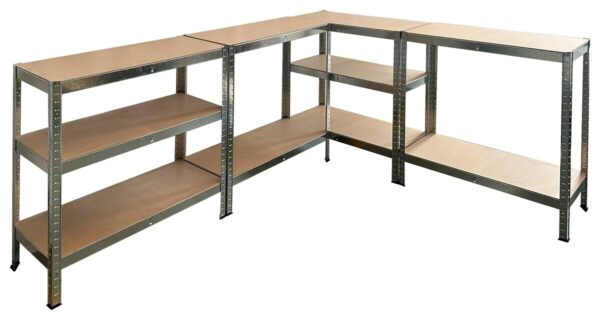 Schwerlaststeckregal 2er-Set verzinkt B/H/T: ca. 200x200x60 cm – Bild 2