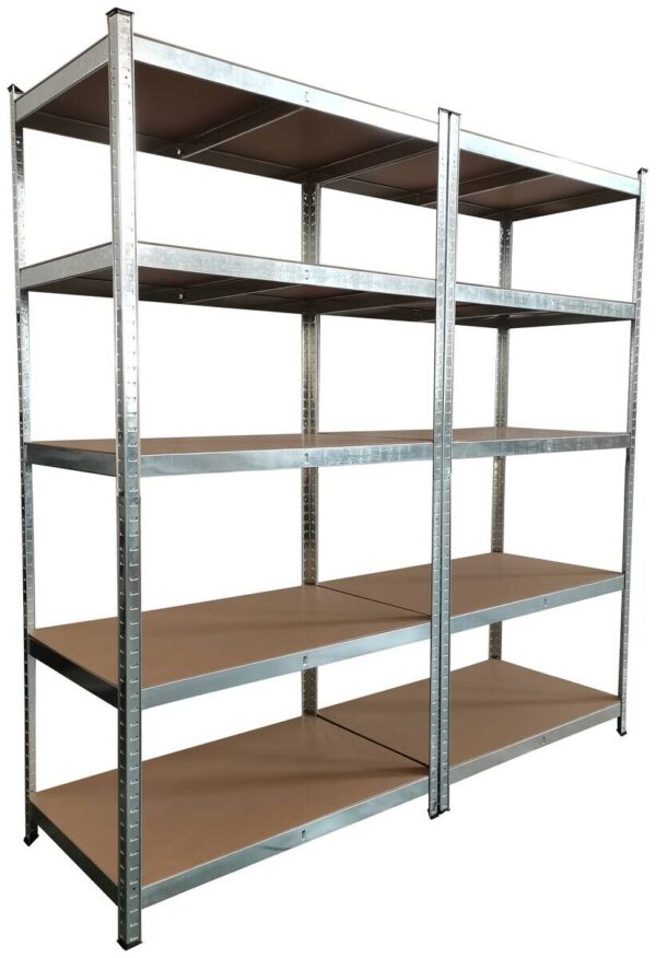 Schwerlaststeckregal 2er-Set verzinkt B/H/T: ca. 200x200x60 cm – Bild 5
