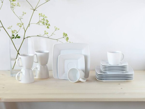 CreaTable Kaffeeservice Victoria weiß Porzellan 18 tlg. – Bild 3