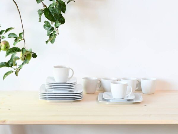 CreaTable Kaffeeservice Victoria weiß Porzellan 18 tlg. – Bild 5