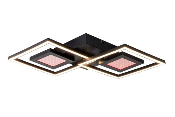 Nolo Deckenleuchte Kenny schwarz Metall B/H/L: ca. 35x6x64 cm – Bild 2
