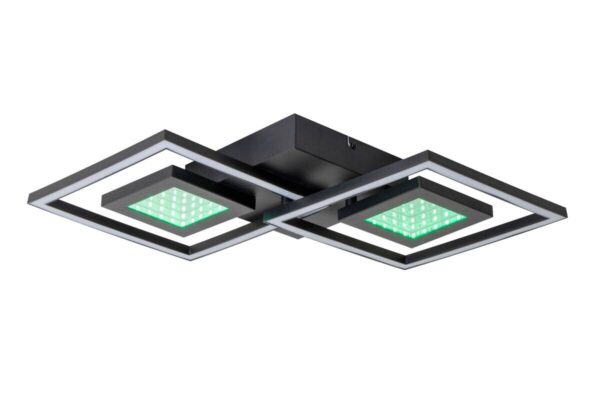 Nolo Deckenleuchte Kenny schwarz Metall B/H/L: ca. 35x6x64 cm – Bild 3
