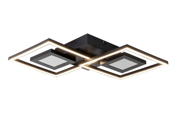 Nolo Deckenleuchte Kenny schwarz Metall B/H/L: ca. 35x6x64 cm – Bild 5