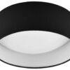 Reality LED-Deckenleuchte Locarno schwarz weiß Stoff Kunststoff H/D: ca. 11x30 cm 1 Brennstellen – Bild 3