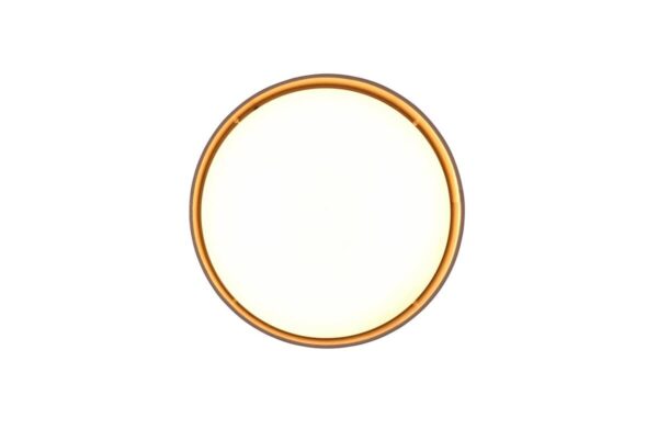 Reality LED-Deckenleuchte Locarno weiß taupe Kunststoff Stoff H/D: ca. 11x30 cm 1 Brennstellen – Bild 4