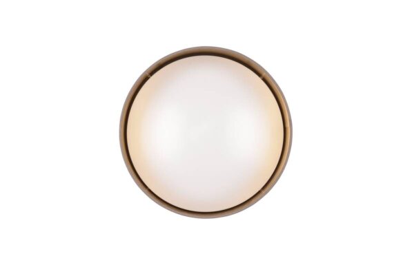Reality LED-Deckenleuchte Locarno weiß taupe Kunststoff Stoff H/D: ca. 11x30 cm 1 Brennstellen – Bild 5