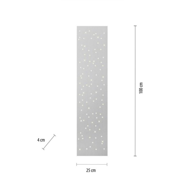 Just Light LED-Deckenleuchte SPARKLE 14672-55 stahlfarbig Metall B/H/T: ca. 25x4x100 cm 1 Brennstellen – Bild 2
