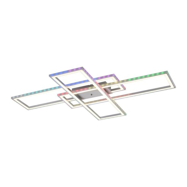 Just Light LED-Deckenleuchte FELIX60 14637-55 stahlfarbig weiß Kunststoff Stahl B/H/T: ca. 101x6,9x71 cm 2 Brennstellen Just Light LED-Deckenleuchte FELIX60 14637-55 stahlfarbig weiß Kunststoff Stahl B/H/T: ca. 101x6,9x71 cm 2 Brennstellen – Bild 2