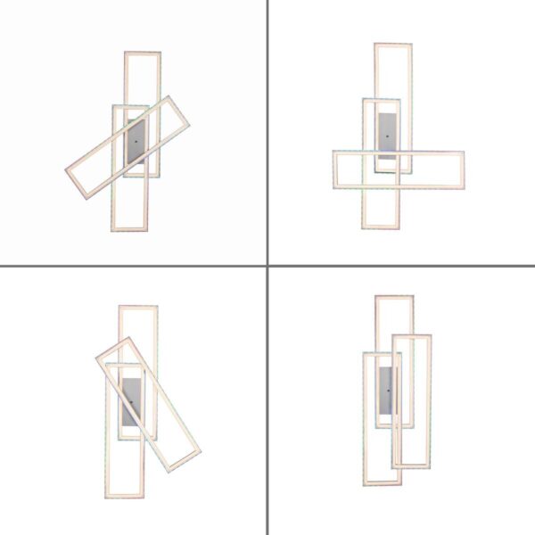 Just Light LED-Deckenleuchte FELIX60 14637-55 stahlfarbig weiß Kunststoff Stahl B/H/T: ca. 101x6,9x71 cm 2 Brennstellen Just Light LED-Deckenleuchte FELIX60 14637-55 stahlfarbig weiß Kunststoff Stahl B/H/T: ca. 101x6,9x71 cm 2 Brennstellen – Bild 5