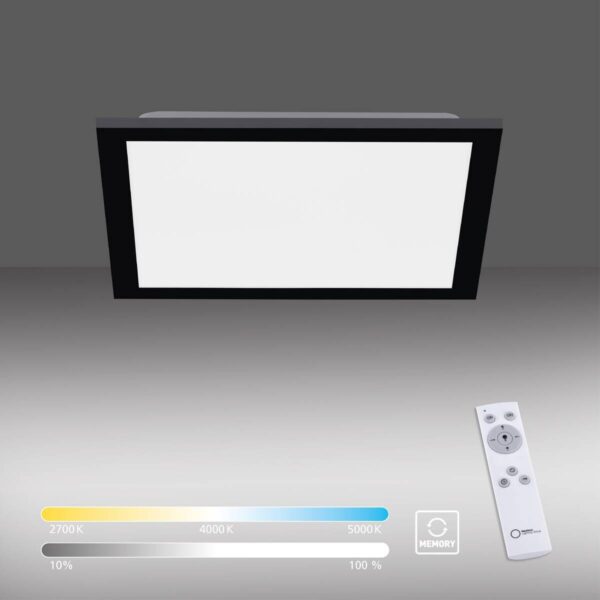 Just Light LED-Deckenpanel FLAT 14754-18 weiß schwarz Metall Kunststoff B/H/T: ca. 29,5x6,5x29,5 cm 1 Brennstellen – Bild 3