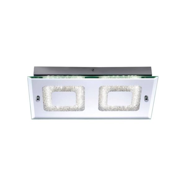 Just Light LED-Deckenleuchte LISA 11571-17 Chrom klar Glas Metall B/H/T: ca. 20x5,8x36 cm 2 Brennstellen – Bild 4