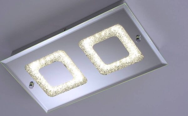 Just Light LED-Deckenleuchte LISA 11571-17 Chrom klar Glas Metall B/H/T: ca. 20x5,8x36 cm 2 Brennstellen – Bild 5