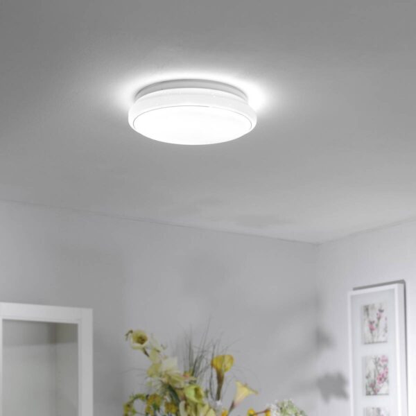 Just Light LED-Deckenleuchte JUPI 14742-16 weiß Kunststoff H/D: ca. 8,5x35 cm 1 Brennstellen – Bild 4
